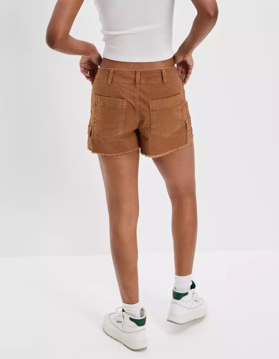 Shorts American Eagle AE Snappy Stretch '90s Boyfriend Cargo Marron Femme | WSX-36598871